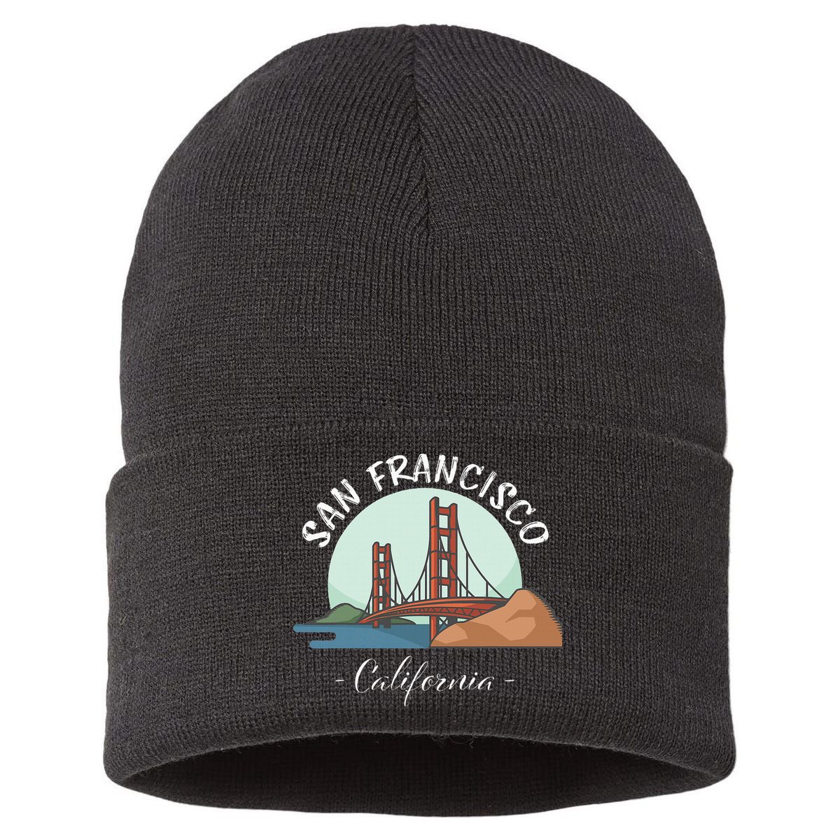 California San Francisco Gift Golden Gate Bridge Souvenir Sustainable Knit Beanie
