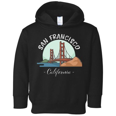 California San Francisco Gift Golden Gate Bridge Souvenir Toddler Hoodie