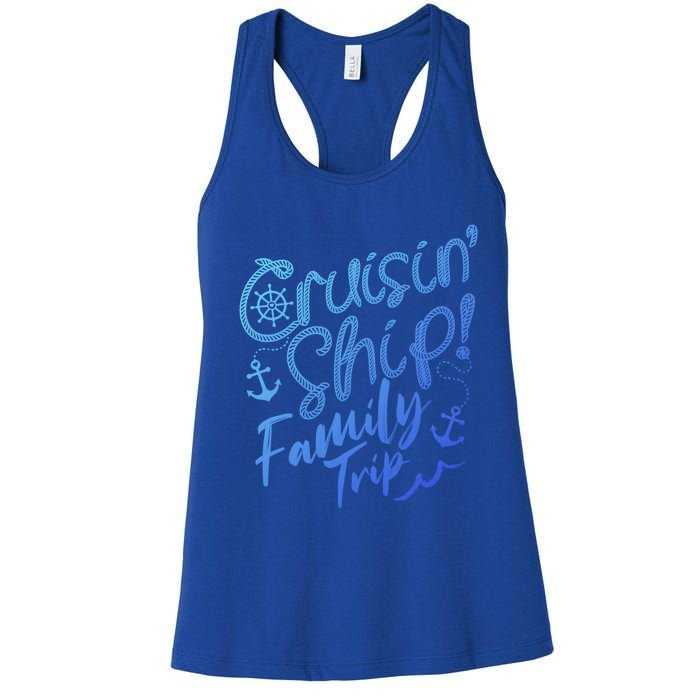 Cruise Squad Family Vacation Matching Fun Reunion Group Funny Gift Women's Racerback Tank