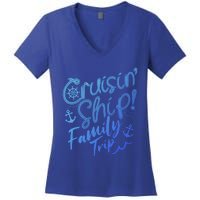 Cruise Squad Family Vacation Matching Fun Reunion Group Funny Gift Women's V-Neck T-Shirt