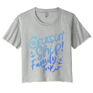 Cruise Squad Family Vacation Matching Fun Reunion Group Funny Gift Women's Crop Top Tee