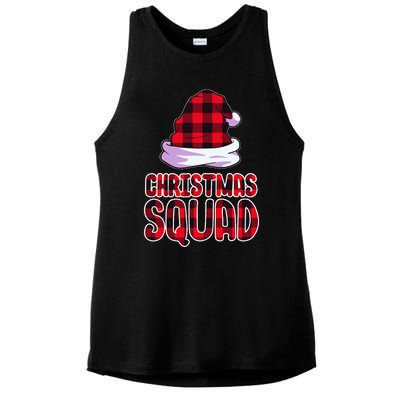 Christmas Squad Family Group Matching Christmas Party Pajama Ladies PosiCharge Tri-Blend Wicking Tank