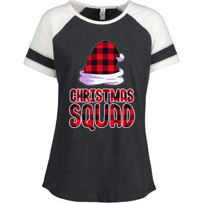 Christmas Squad Family Group Matching Christmas Party Pajama Enza Ladies Jersey Colorblock Tee