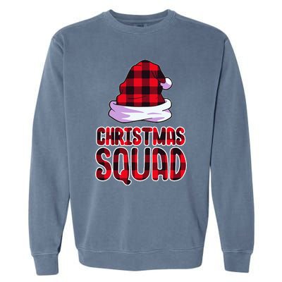 Christmas Squad Family Group Matching Christmas Party Pajama Garment-Dyed Sweatshirt