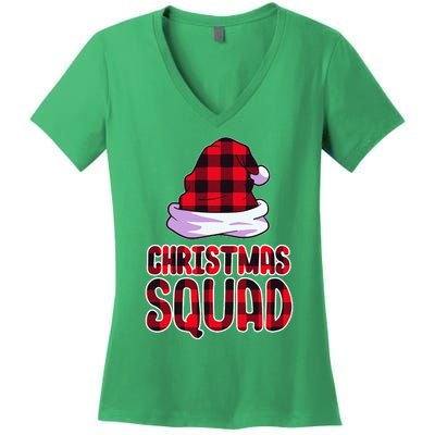 Christmas Squad Family Group Matching Christmas Party Pajama Women's V-Neck T-Shirt