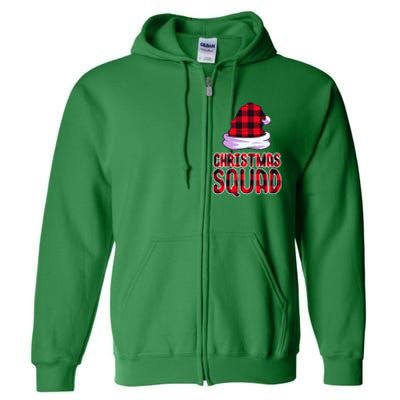 Christmas Squad Family Group Matching Christmas Party Pajama Full Zip Hoodie