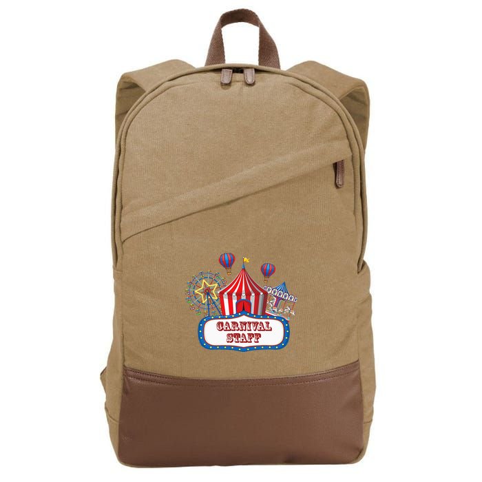 Carnival Staff For Circus Event Staff & Ringmaster Lover Cotton Canvas Backpack