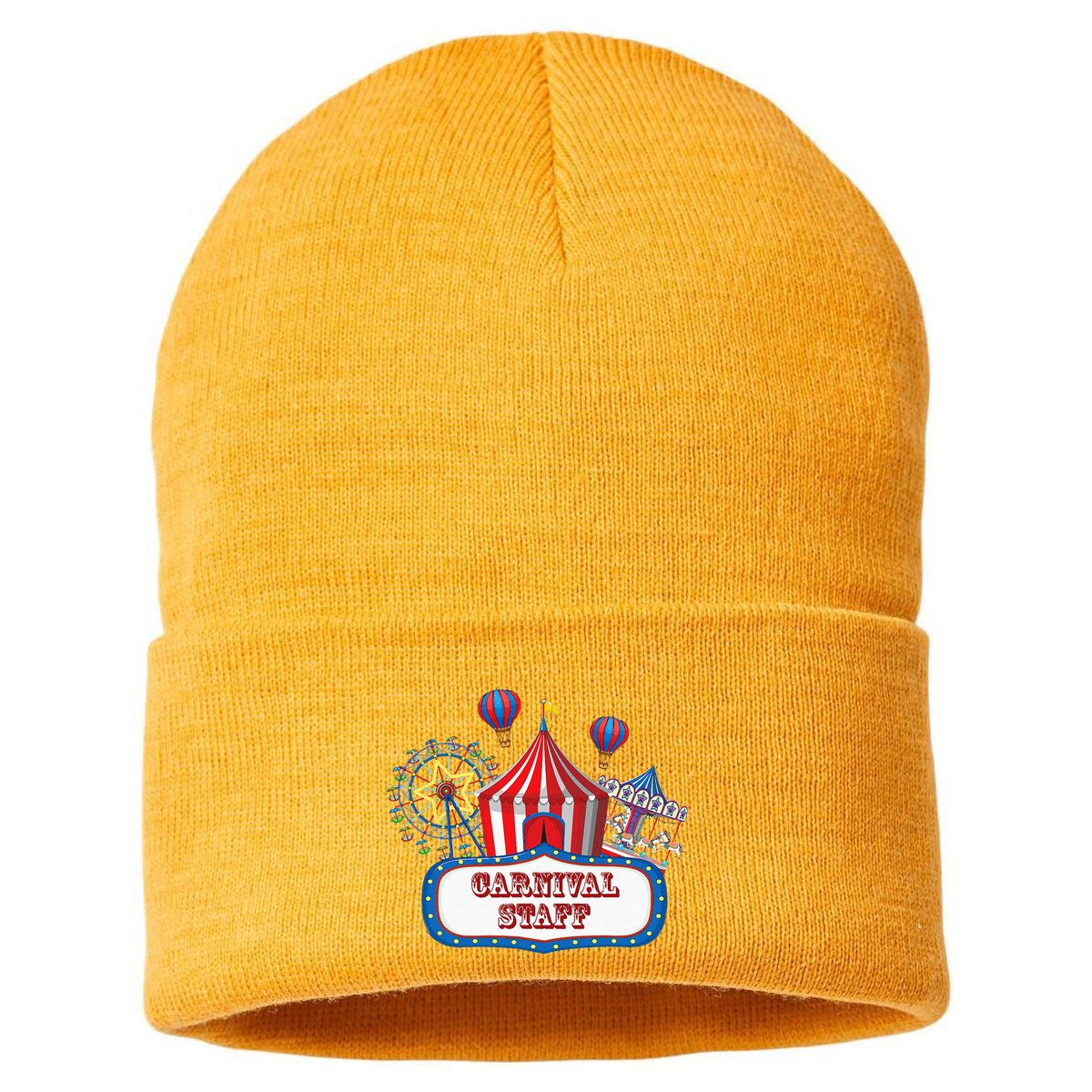 Carnival Staff For Circus Event Staff & Ringmaster Lover Sustainable Knit Beanie