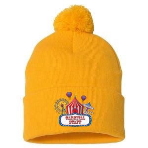 Carnival Staff For Circus Event Staff & Ringmaster Lover Pom Pom 12in Knit Beanie