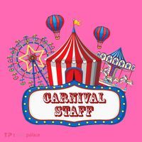 Carnival Staff For Circus Event Staff & Ringmaster Lover Stripe Pom Pom Beanie