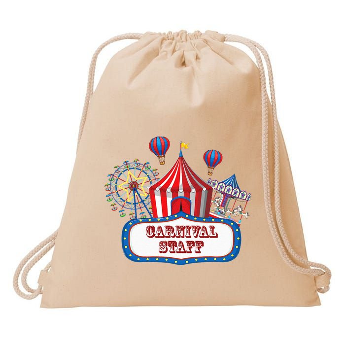 Carnival Staff For Circus Event Staff & Ringmaster Lover Drawstring Bag
