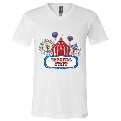 Carnival Staff For Circus Event Staff & Ringmaster Lover V-Neck T-Shirt