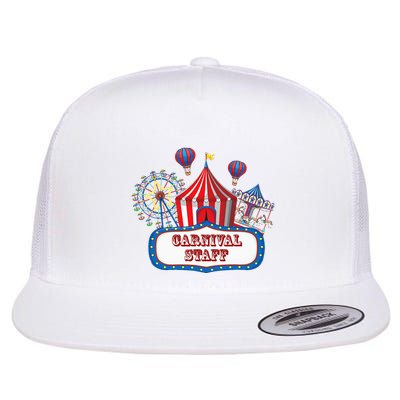 Carnival Staff For Circus Event Staff & Ringmaster Lover Flatbill Hat