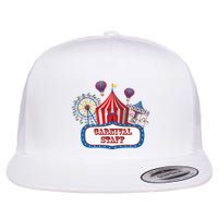 Carnival Staff For Circus Event Staff & Ringmaster Lover Flat Bill Trucker Hat