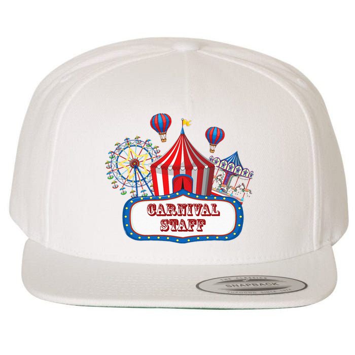 Carnival Staff For Circus Event Staff & Ringmaster Lover Wool Snapback Cap