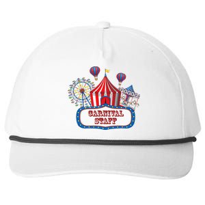 Carnival Staff For Circus Event Staff & Ringmaster Lover Snapback Five-Panel Rope Hat