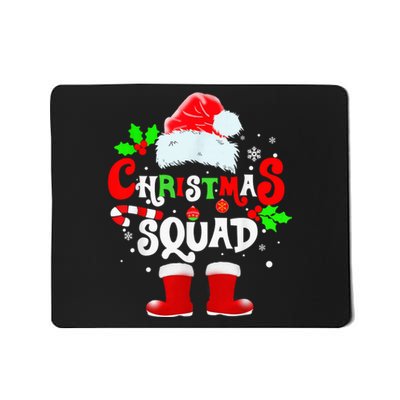 Christmas Squad Family Group Matching Shirts Santa Hat Xmas Mousepad