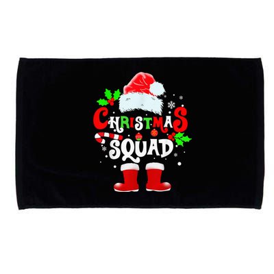 Christmas Squad Family Group Matching Shirts Santa Hat Xmas Microfiber Hand Towel