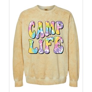 Camping Summer For Girl Summer Camp Life Retro Colorblast Crewneck Sweatshirt