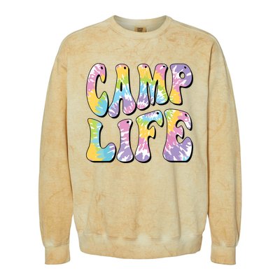 Camping Summer For Girl Summer Camp Life Retro Colorblast Crewneck Sweatshirt