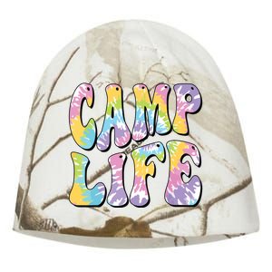 Camping Summer For Girl Summer Camp Life Retro Kati - Camo Knit Beanie