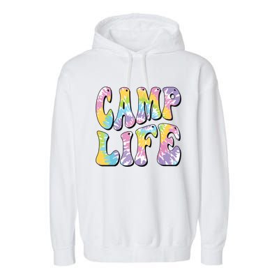 Camping Summer For Girl Summer Camp Life Retro Garment-Dyed Fleece Hoodie