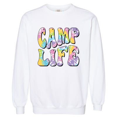 Camping Summer For Girl Summer Camp Life Retro Garment-Dyed Sweatshirt