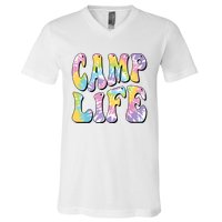 Camping Summer For Girl Summer Camp Life Retro V-Neck T-Shirt