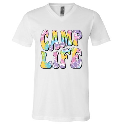 Camping Summer For Girl Summer Camp Life Retro V-Neck T-Shirt