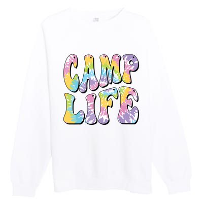 Camping Summer For Girl Summer Camp Life Retro Premium Crewneck Sweatshirt