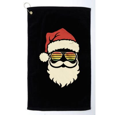 Cool Santa Face Retro Sunglasses Christmas Xmas Platinum Collection Golf Towel