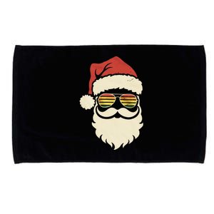 Cool Santa Face Retro Sunglasses Christmas Xmas Microfiber Hand Towel