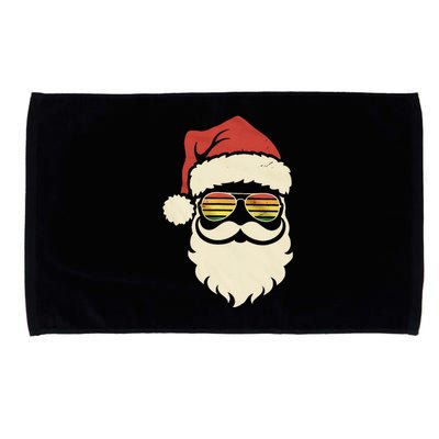 Cool Santa Face Retro Sunglasses Christmas Xmas Microfiber Hand Towel