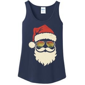 Cool Santa Face Retro Sunglasses Christmas Xmas Ladies Essential Tank