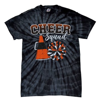 Cheer Squad Funny Cheerleader Cheerleading Orange Tie-Dye T-Shirt