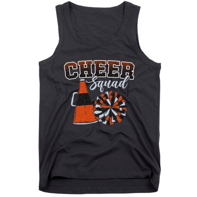 Cheer Squad Funny Cheerleader Cheerleading Orange Tank Top