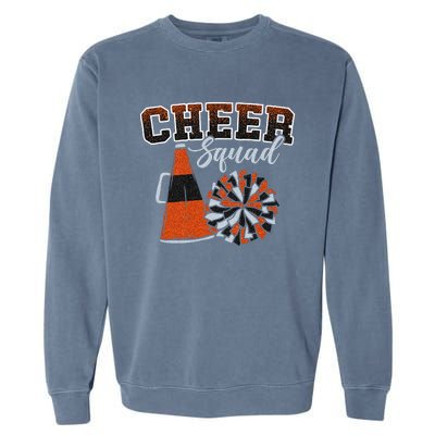 Cheer Squad Funny Cheerleader Cheerleading Orange Garment-Dyed Sweatshirt