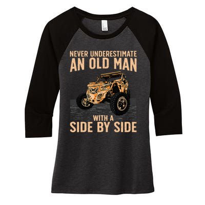 Cool Sxs For Grandpa Dad Offroad Women's Tri-Blend 3/4-Sleeve Raglan Shirt