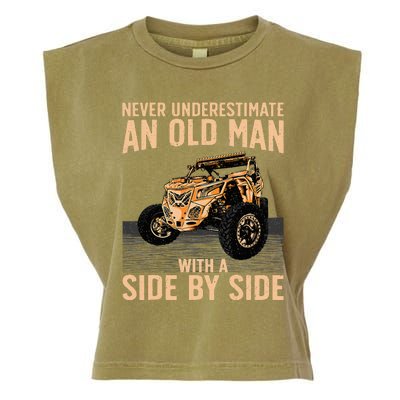 Cool Sxs For Grandpa Dad Offroad Garment-Dyed Women's Muscle Tee