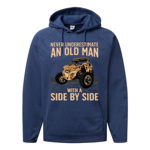 Cool Sxs For Grandpa Dad Offroad Performance Fleece Hoodie