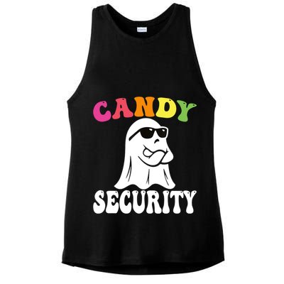 Candy Security Funny Halloween Costume Ladies PosiCharge Tri-Blend Wicking Tank