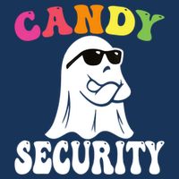 Candy Security Funny Halloween Costume 7 Panel Mesh Trucker Snapback Hat