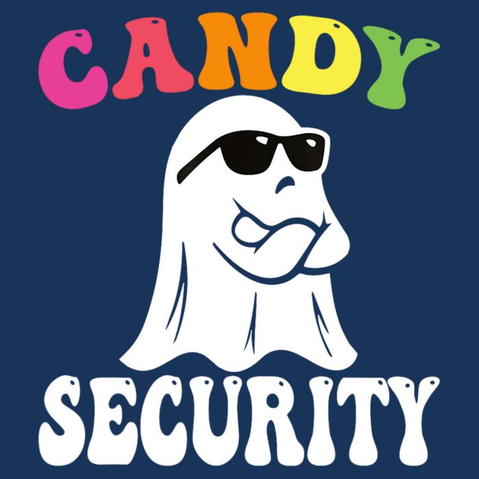 Candy Security Funny Halloween Costume 7 Panel Mesh Trucker Snapback Hat