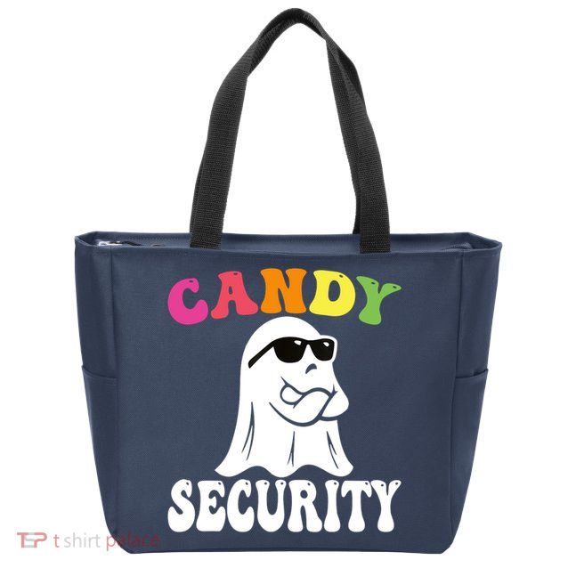 Candy Security Funny Halloween Costume Zip Tote Bag