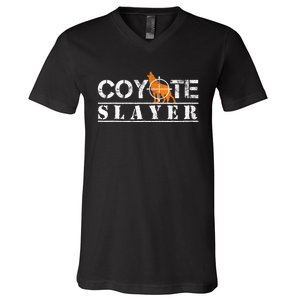 Coyote Slayer Funny Hunting For Coyote Hunters V-Neck T-Shirt