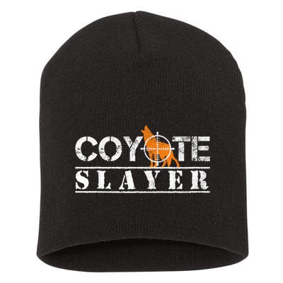 Coyote Slayer Funny Hunting For Coyote Hunters Short Acrylic Beanie