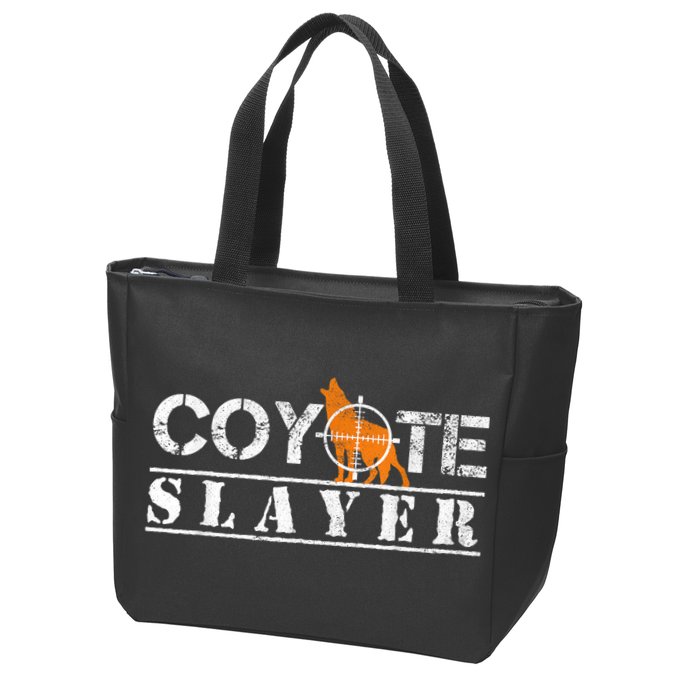 Coyote Slayer Funny Hunting For Coyote Hunters Zip Tote Bag