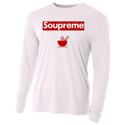 Charles Soupreme Funny Soupreme Logo Cooling Performance Long Sleeve Crew