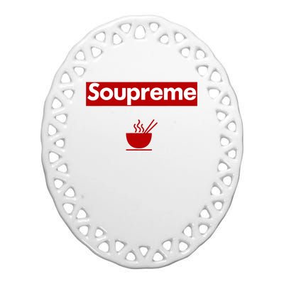 Charles Soupreme Funny Soupreme Logo Ceramic Oval Ornament