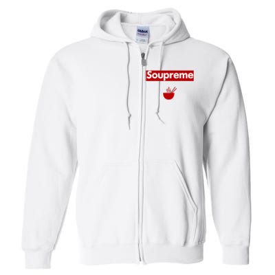 Charles Soupreme Funny Soupreme Logo Full Zip Hoodie